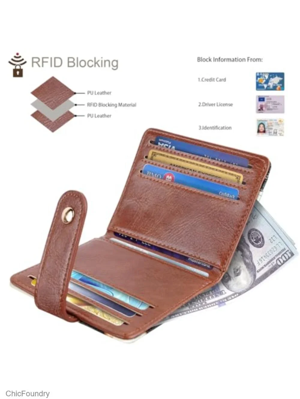 Slim Bifold Wallet for Women Cow Print RFID Blocking Credit Card Holder